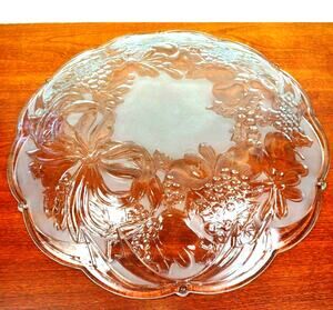 KIG Indonesia Fruitella Fruit Plate 15" Embossed Round Christmas Holiday Platter